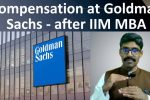 Compensation at Goldman Sachs – after IIM MBA