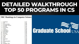 Read more about the article Walkthrough of top 50 programs in Computer Science – US Graduate School