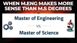 Read more about the article Why it makes more sense to do a MEng over a MS degree I Master of Science vs Master of Engineering