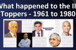 What happened to the IIT Toppers? 1961 to 1980 I What can you learn from them?